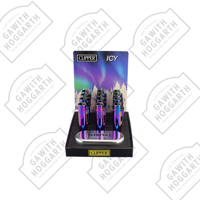 CLIPPER METAL FLINT LIGHTER - ICY COLOUR 2 (12)