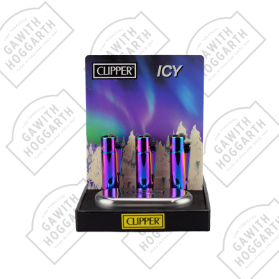 CLIPPER METAL FLINT LIGHTER - ICY COLOUR 2 (12)