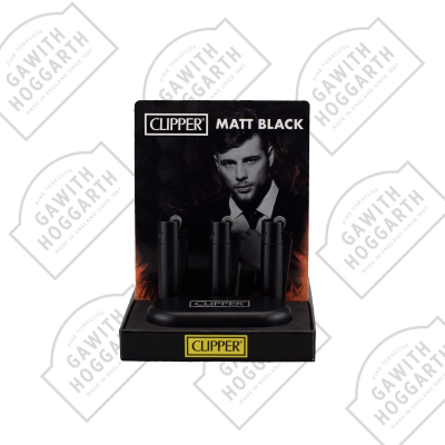 CLIPPER METAL FLINT LIGHTER - MATTE BLACK (12)
