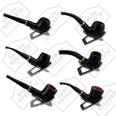Set of 6 A.M. FIORITA BLACK PIPES 510 - 515