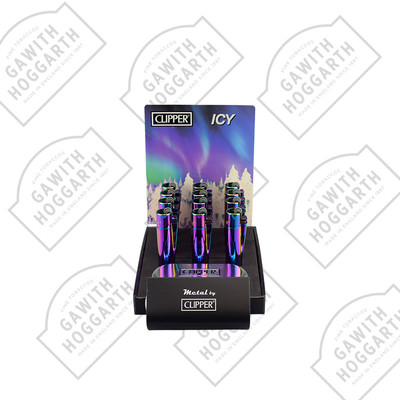 CLIPPER METAL FLINT LIGHTER - ICY COLOUR 2 (12)