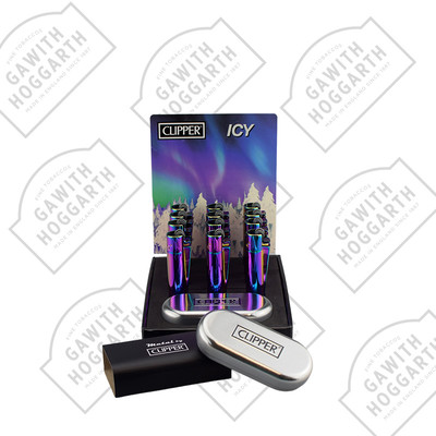CLIPPER METAL FLINT LIGHTER - ICY COLOUR 2 (12)