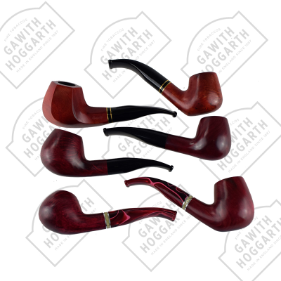 SET OF 6 ASSORTED HANSEATIC RED PIPES